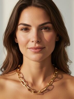 Gold Chunky Chain Necklace - Women Jewelry